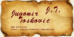 Jugomir Tošković vizit kartica